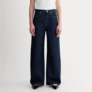 Everlane OG Baggy Wide Leg High Rise Jeans Dark Wash 25